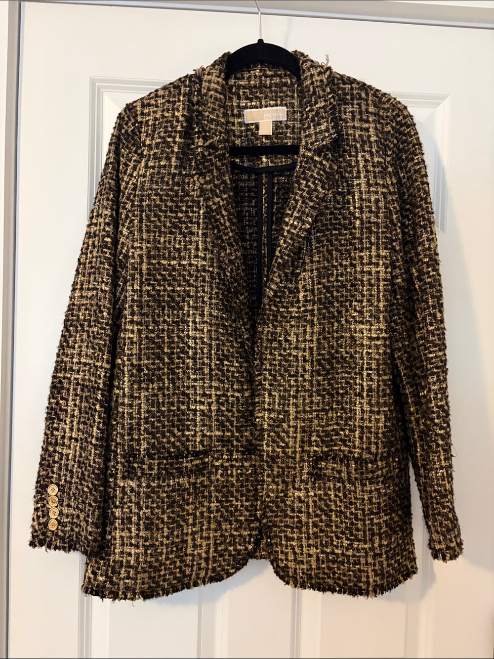 Michael Michael Kors Woven Bouclé Blazer Jacket - Slightly over sized.